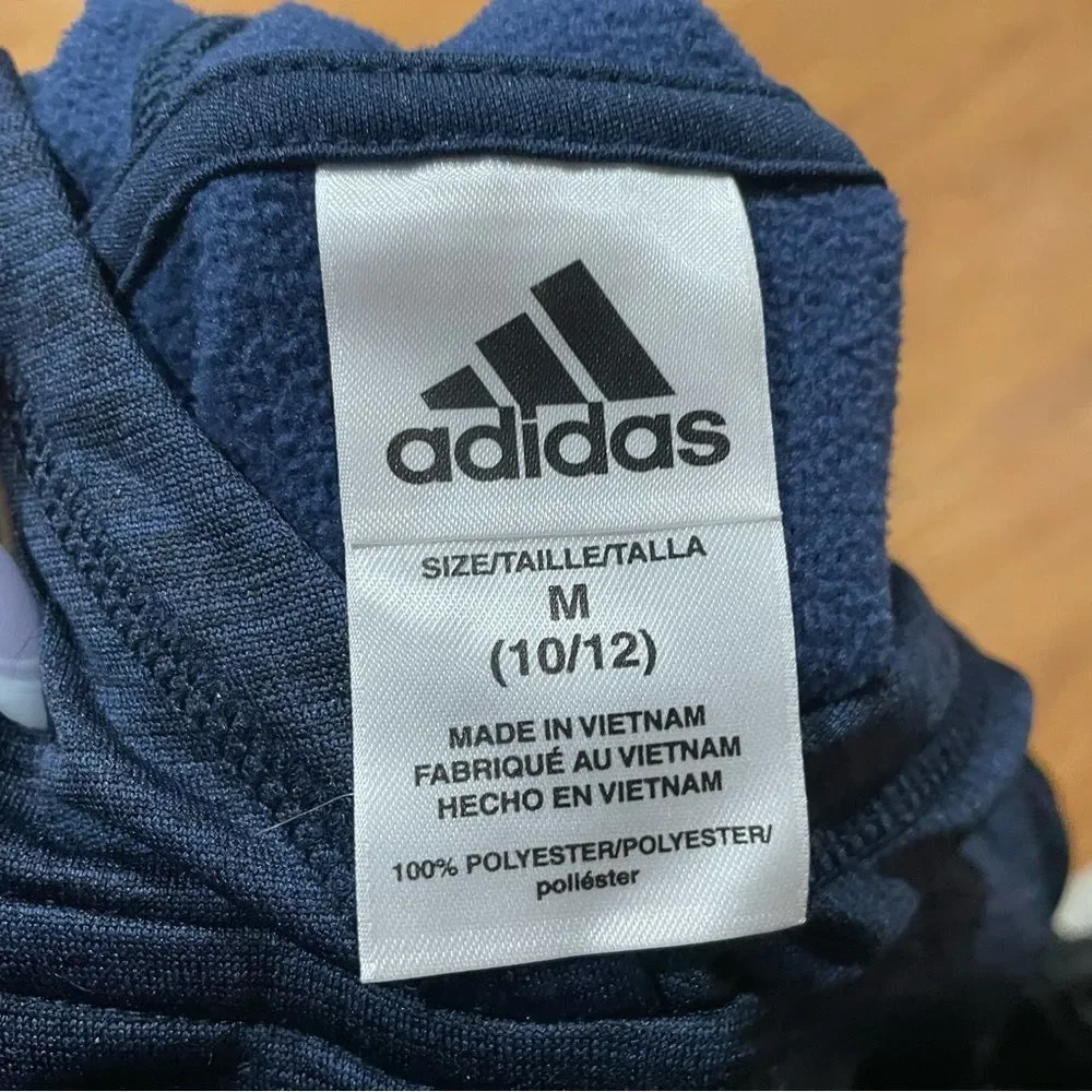 Adidas Blue & Yellow Graphic Pullover Hoodie Sweatshirt - Picture 3 of 3